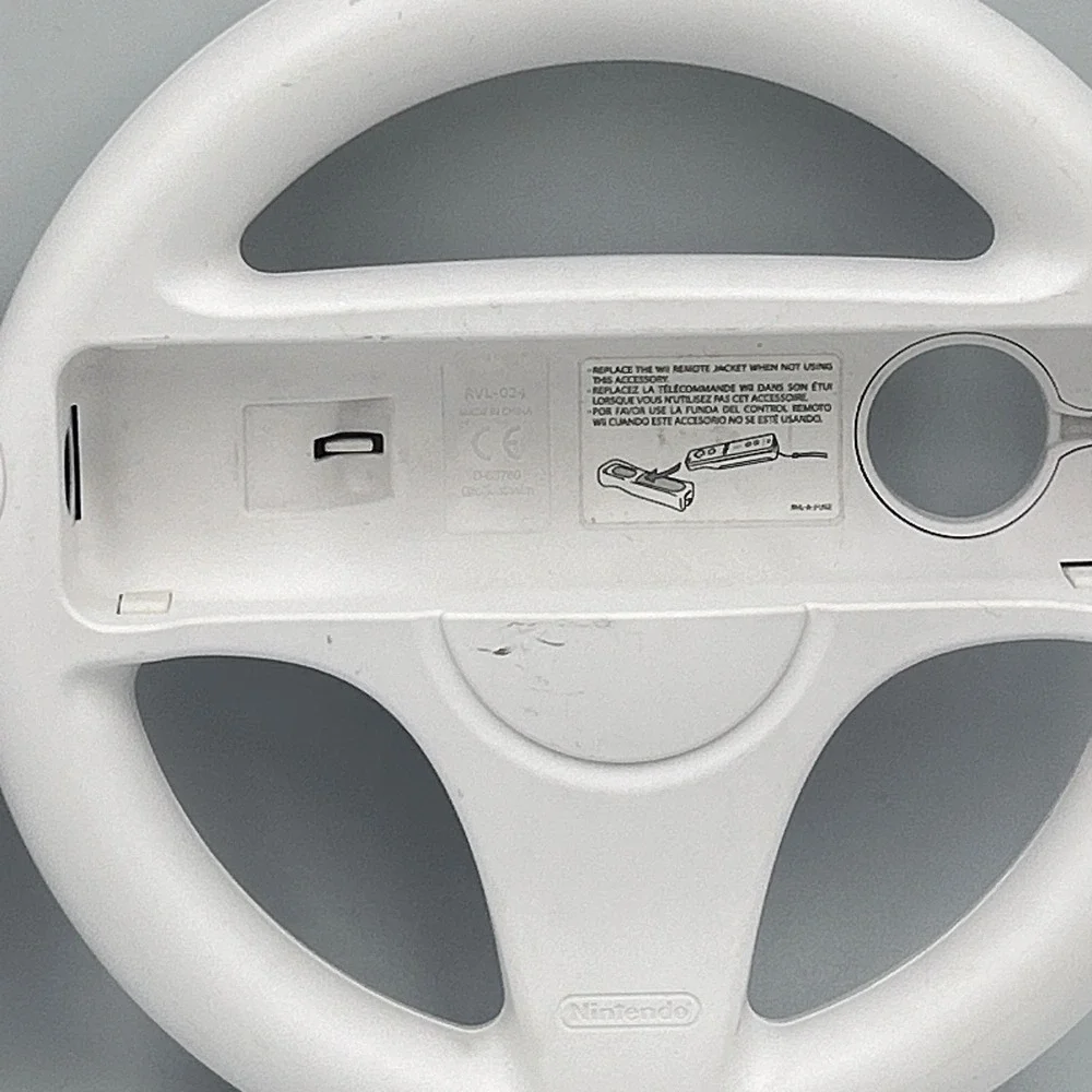 Nintendo Wii Wheel Set of 2 White RVL-024 Mario Kart Racing Official OEM